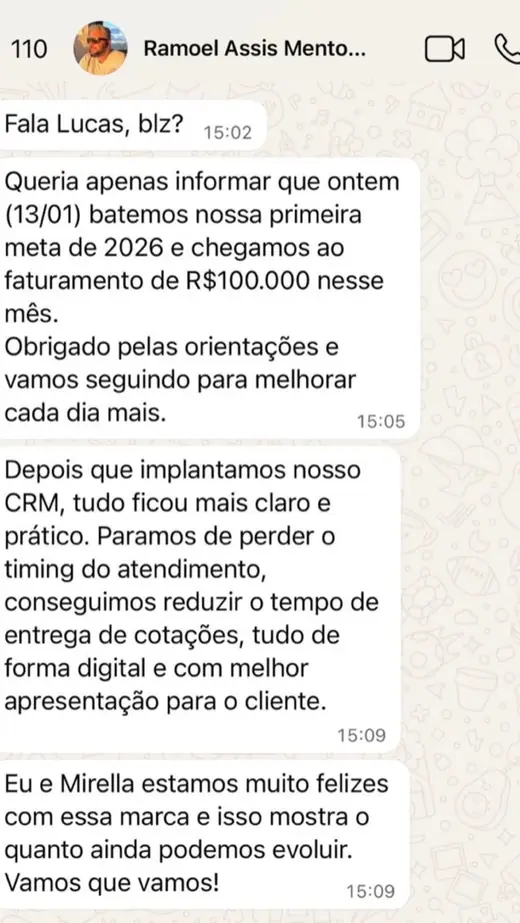 Print de resultado de Ramoel Assis
